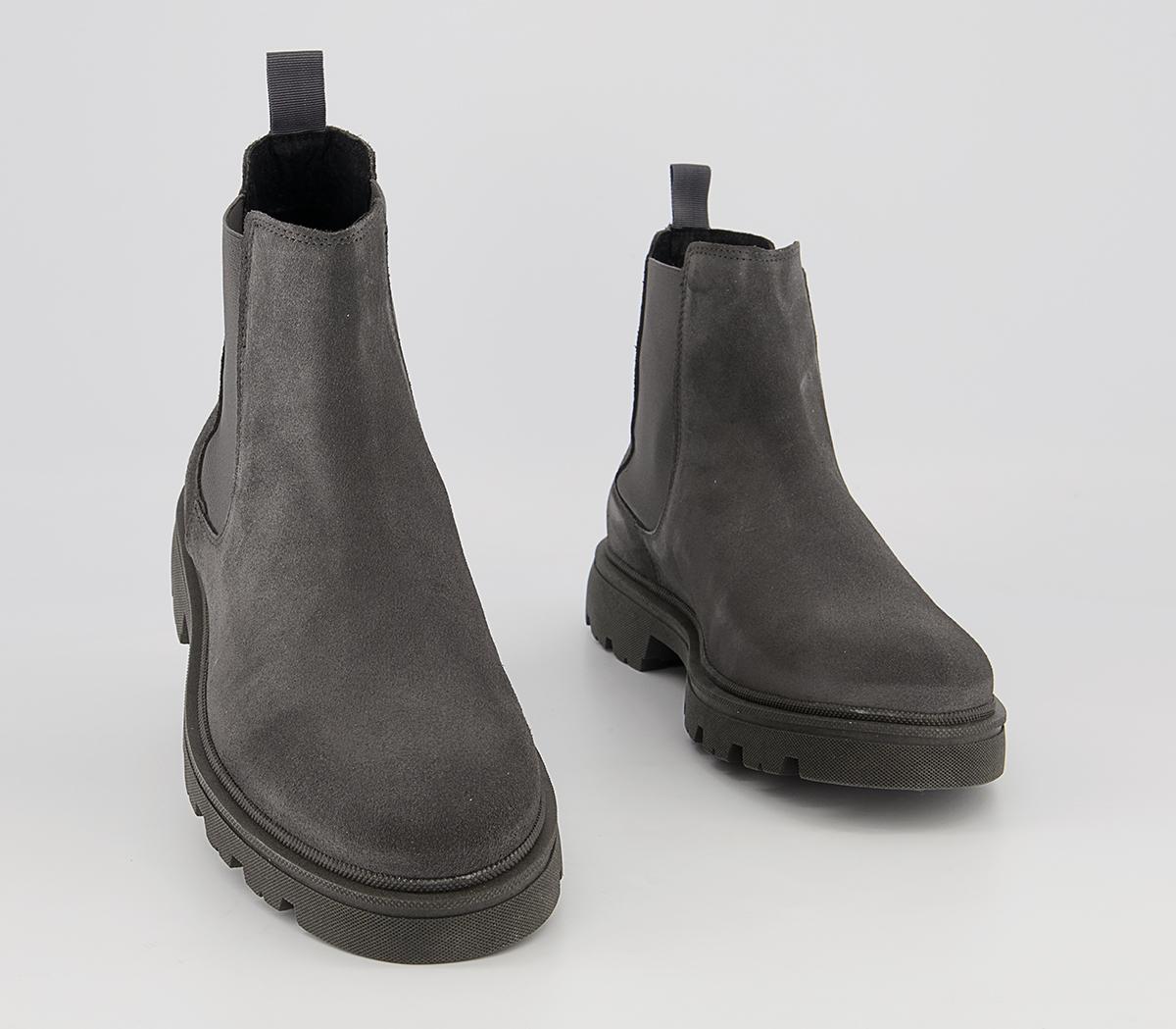 Office Bethal Colour Block Suede Chelsea Boots Office Bethal Colour Block Suede Chelsea Boots Dark Grey