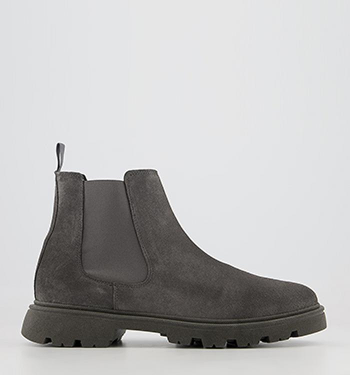 Office Bethal Colour Block Suede Chelsea Boots Dark Grey
