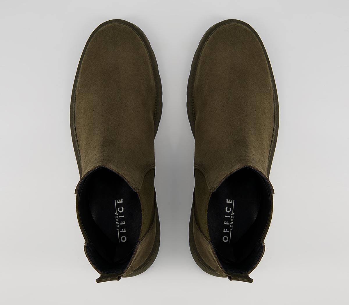 Office Bethal Colour Block Suede Chelsea Boots Office Bethal Colour Block Suede Chelsea Boots Khaki
