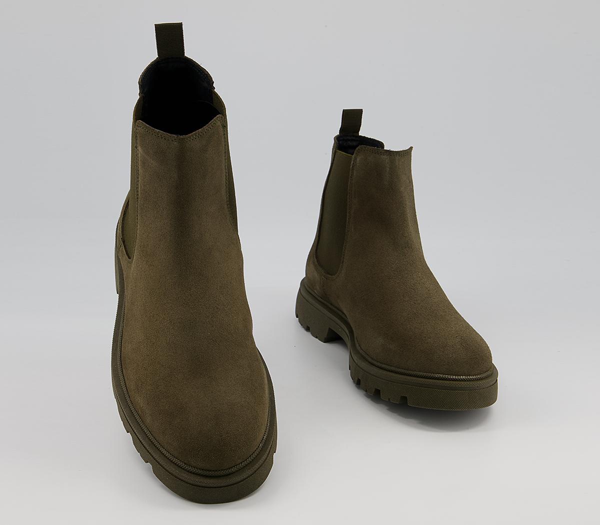 Office Bethal Colour Block Suede Chelsea Boots Office Bethal Colour Block Suede Chelsea Boots Khaki