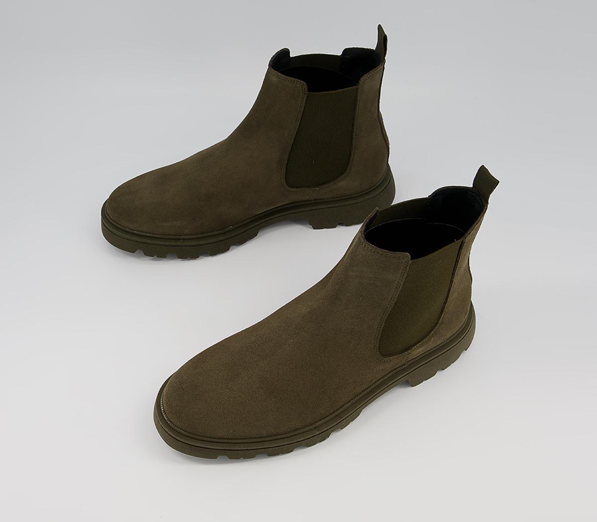 Office Bethal Colour Block Suede Chelsea Boots Office Bethal Colour Block Suede Chelsea Boots Khaki