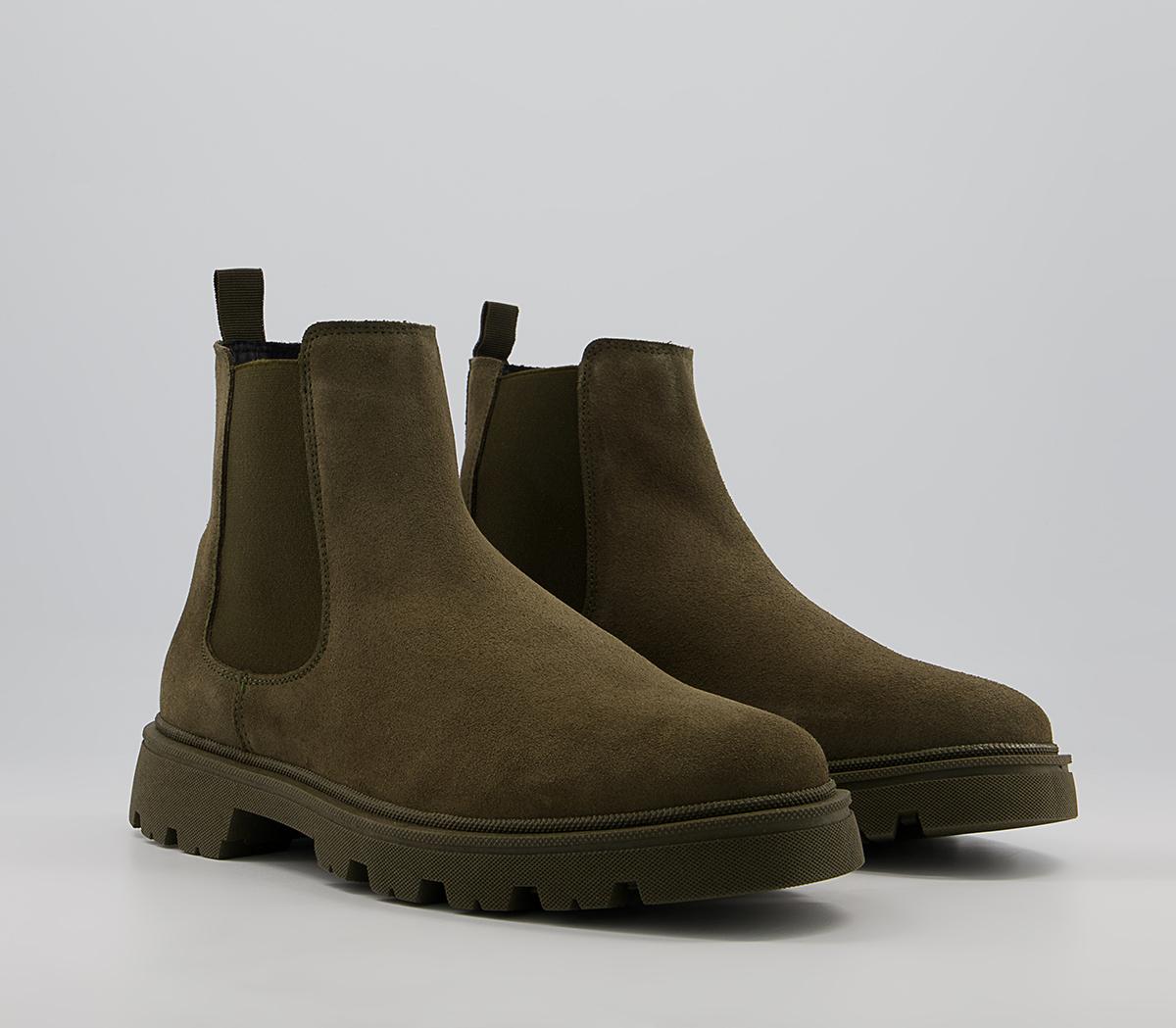 Office Bethal Colour Block Suede Chelsea Boots Office Bethal Colour Block Suede Chelsea Boots Khaki