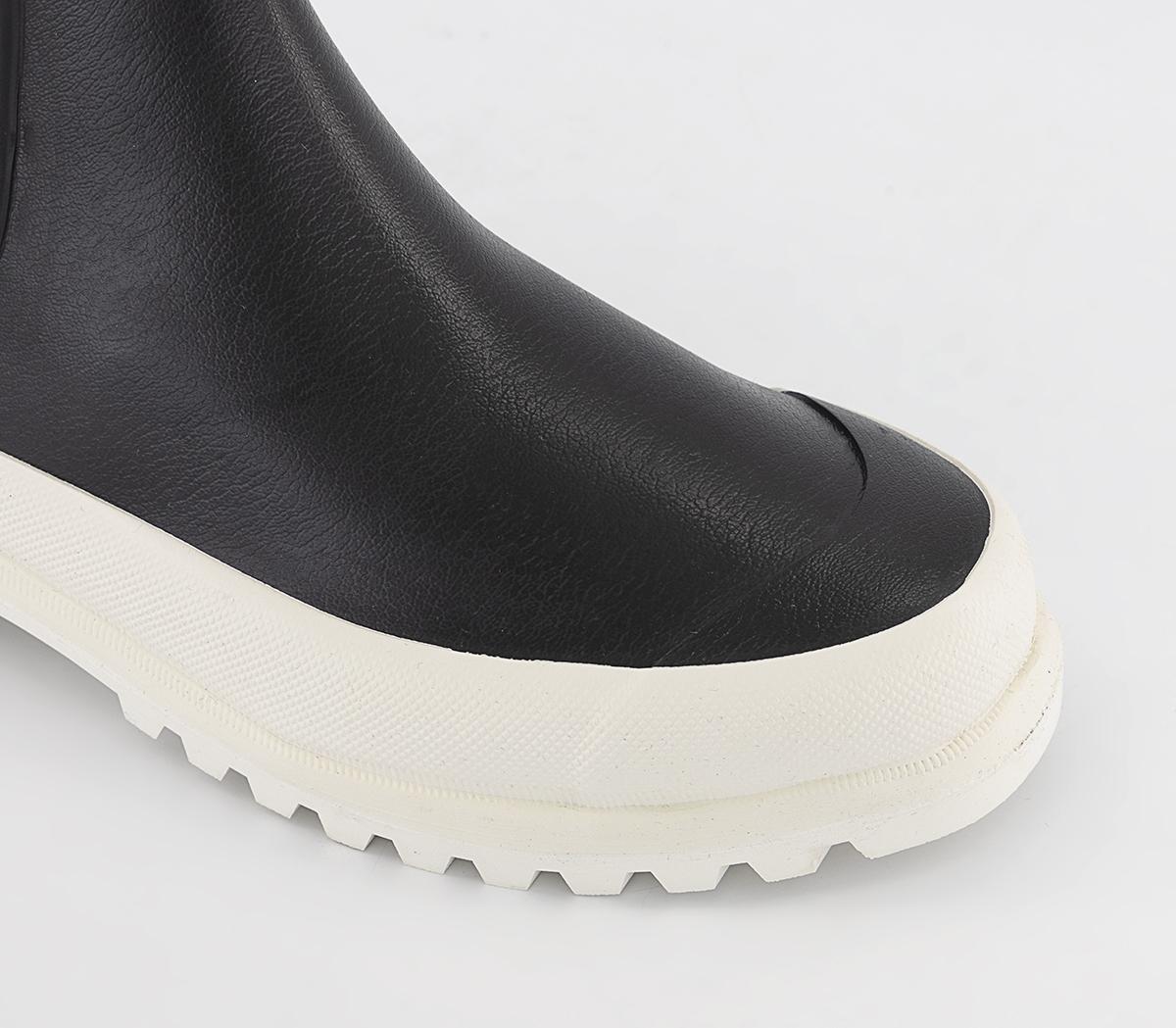 Stutterheim Rain Walker Chelsea Boots Black Black White Women's Ankle