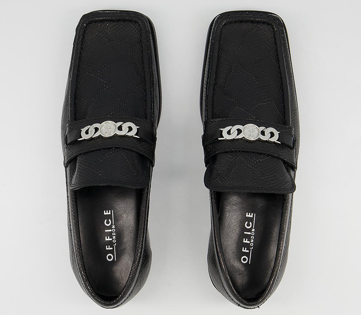 Office Marlin Square Toe Chain Loafers Office Marlin Square Toe Chain Loafers Black