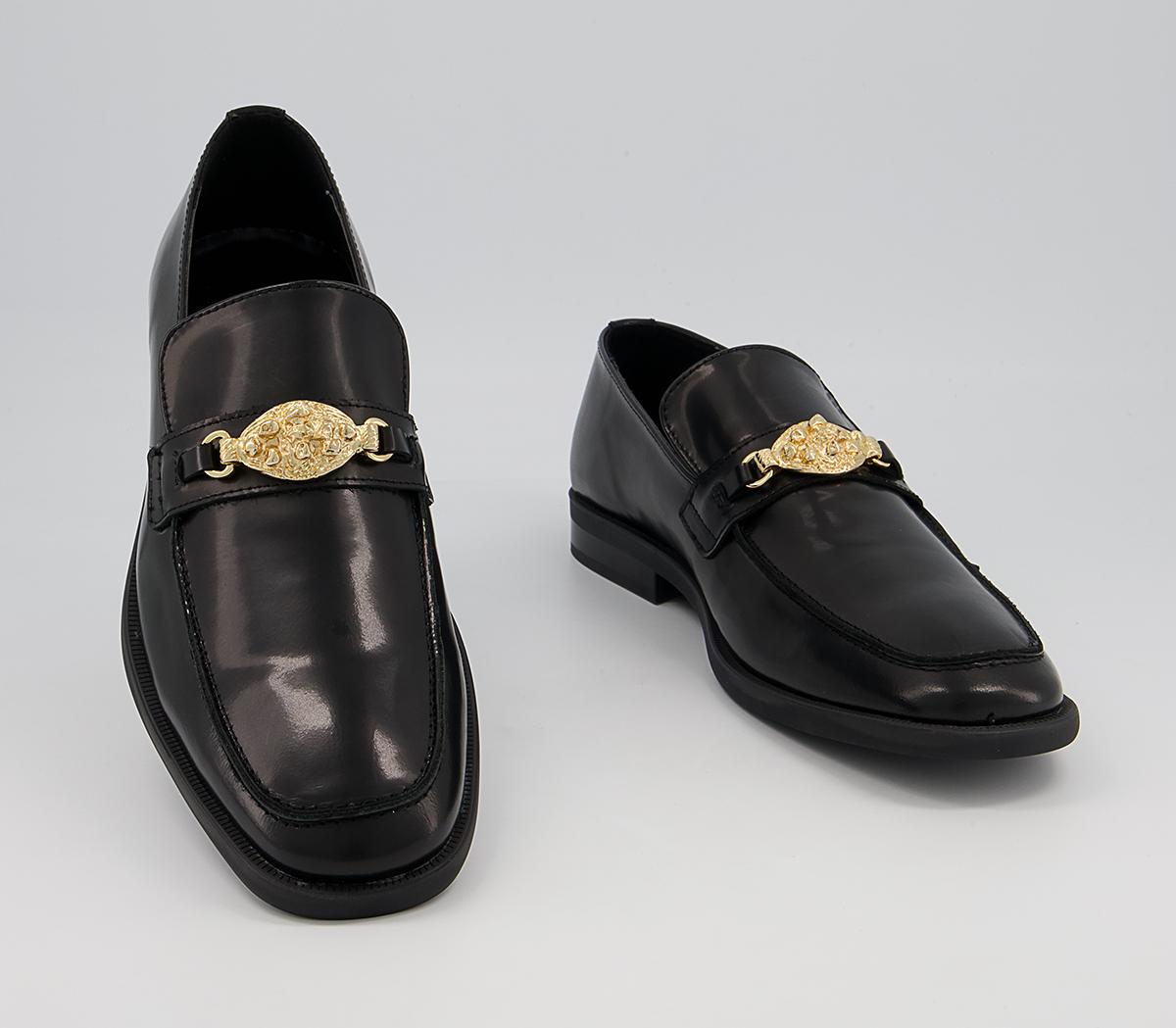 Office Marlon Square Toe High Shine Embellished Loafers Office Marlon Square Toe High Shine Embellished Loafers Black High Shine