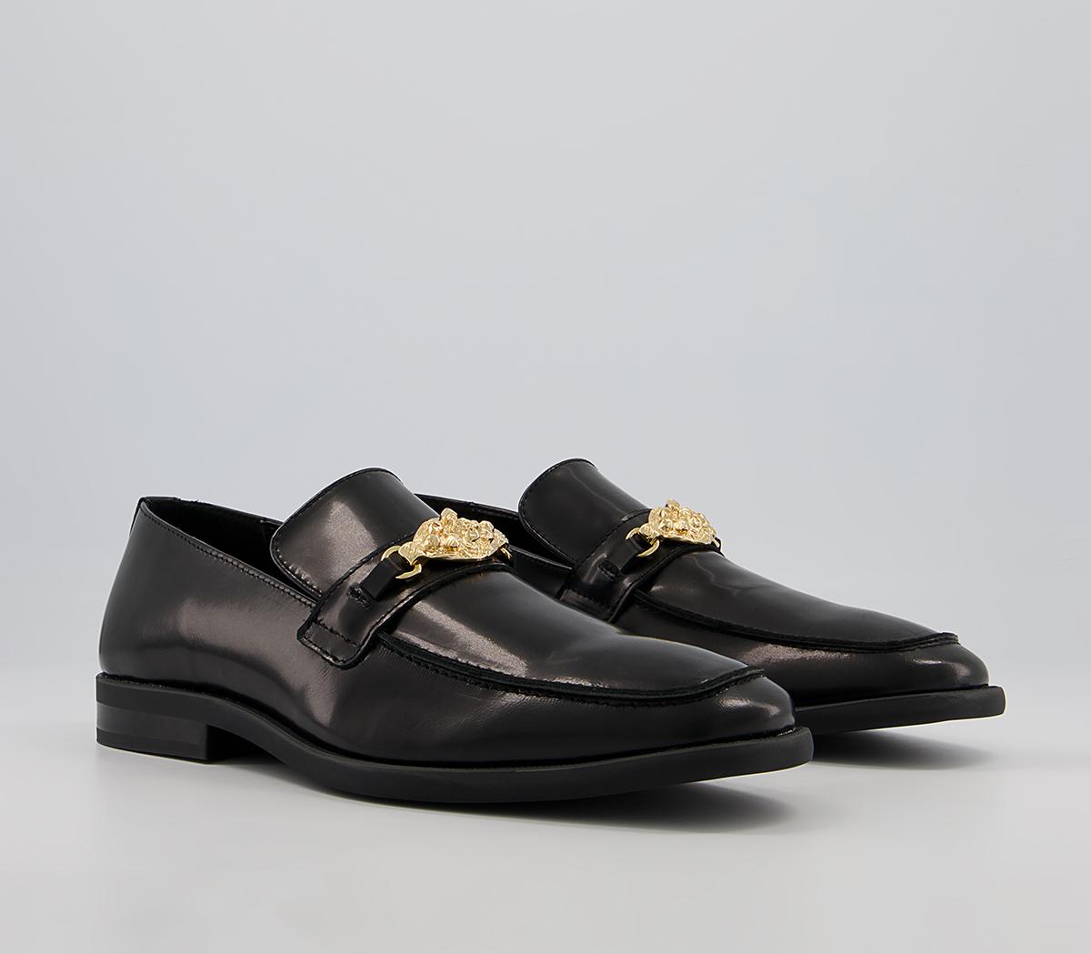Office Marlon Square Toe High Shine Embellished Loafers Office Marlon Square Toe High Shine Embellished Loafers Black High Shine