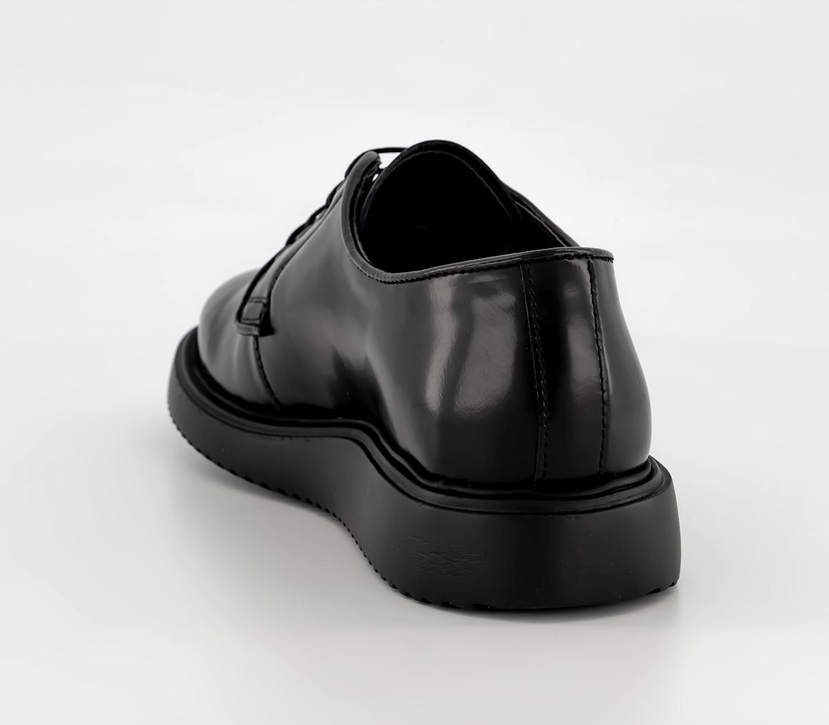 OFFICEMonty Gibson Wedge Formal ShoesBlack High Shine