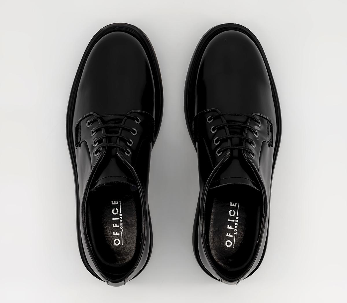 OFFICEMonty Gibson Wedge Formal ShoesBlack High Shine