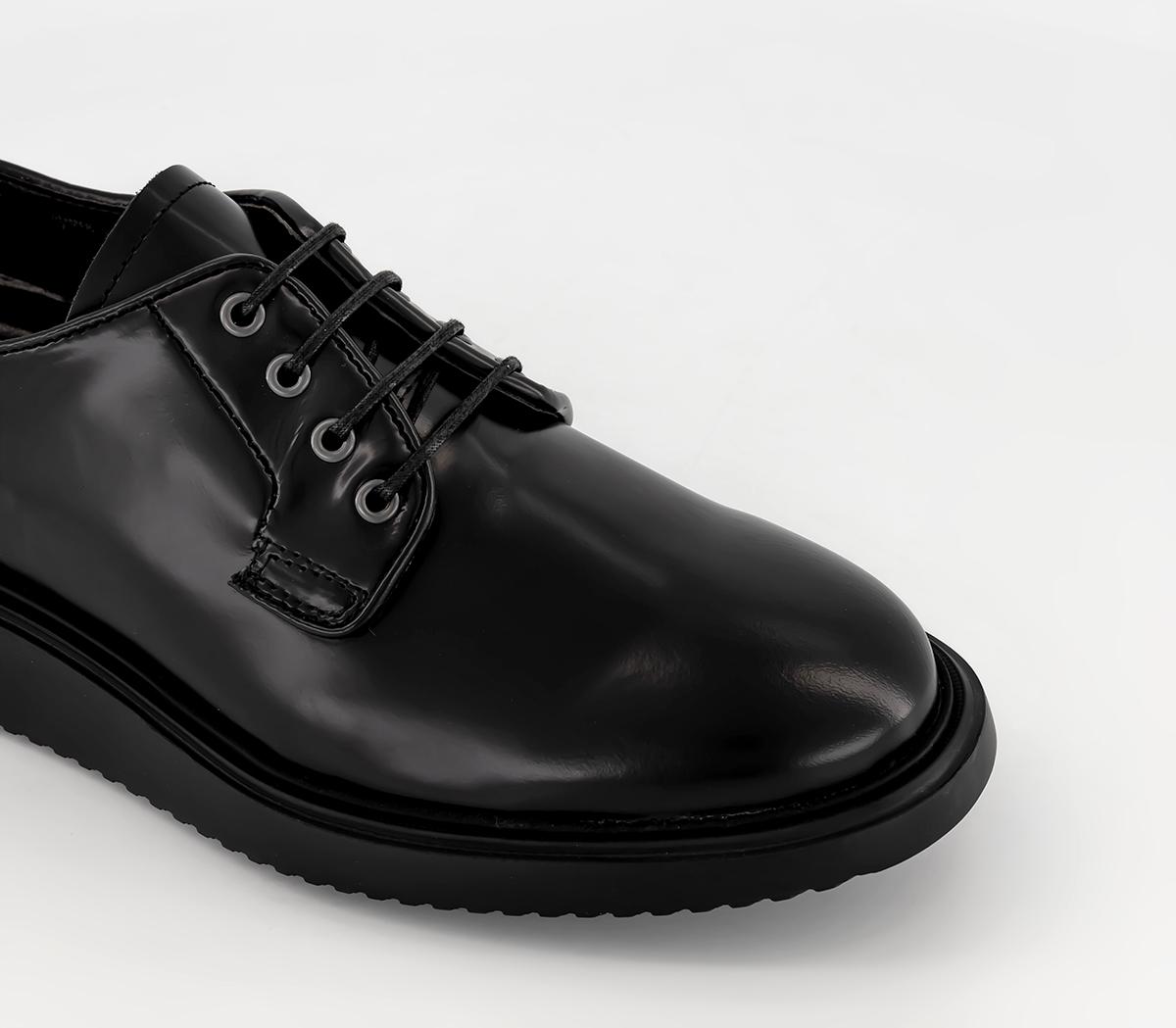 OFFICEMonty Gibson Wedge Formal ShoesBlack High Shine