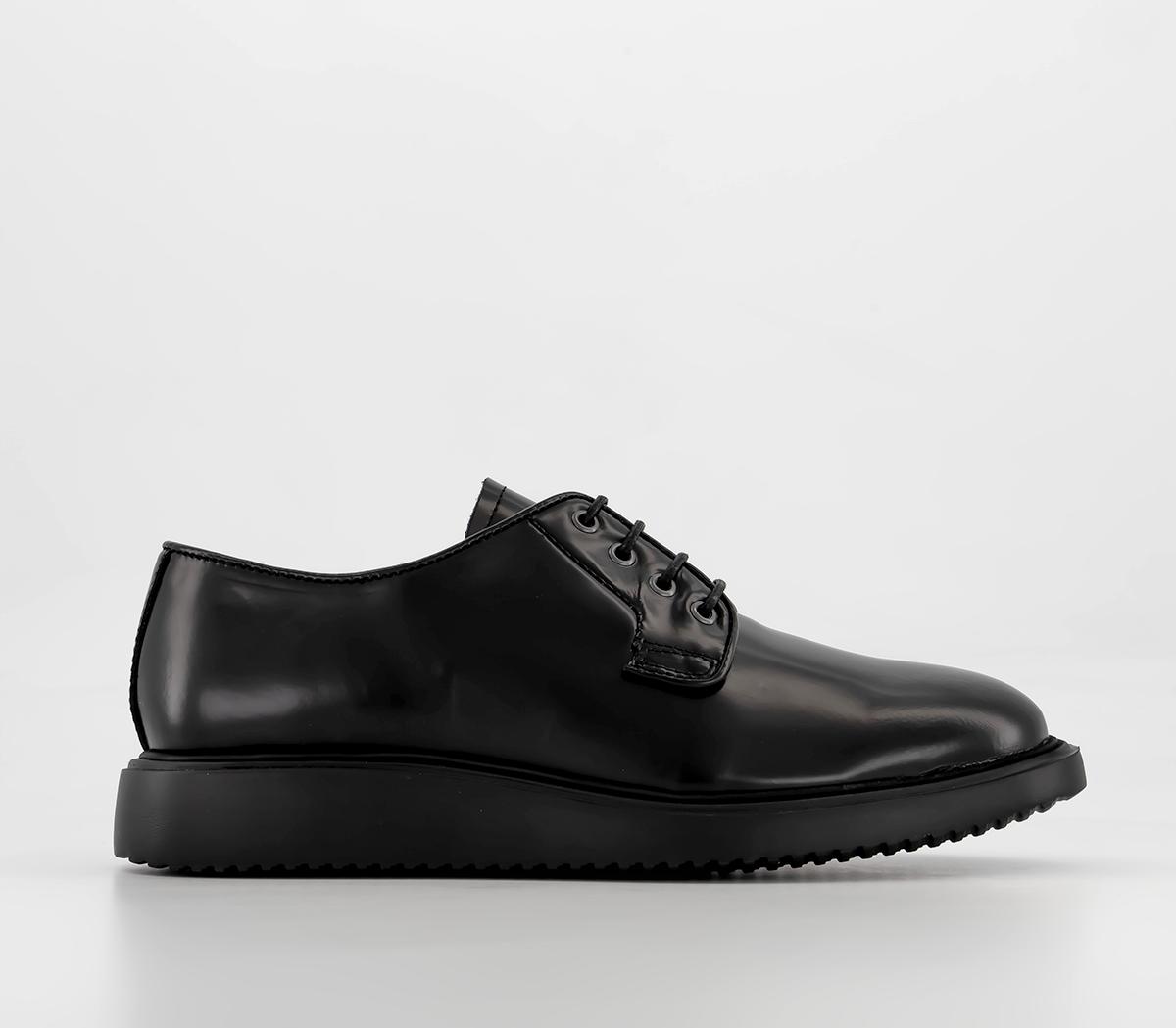 OFFICEMonty Gibson Wedge Formal ShoesBlack High Shine