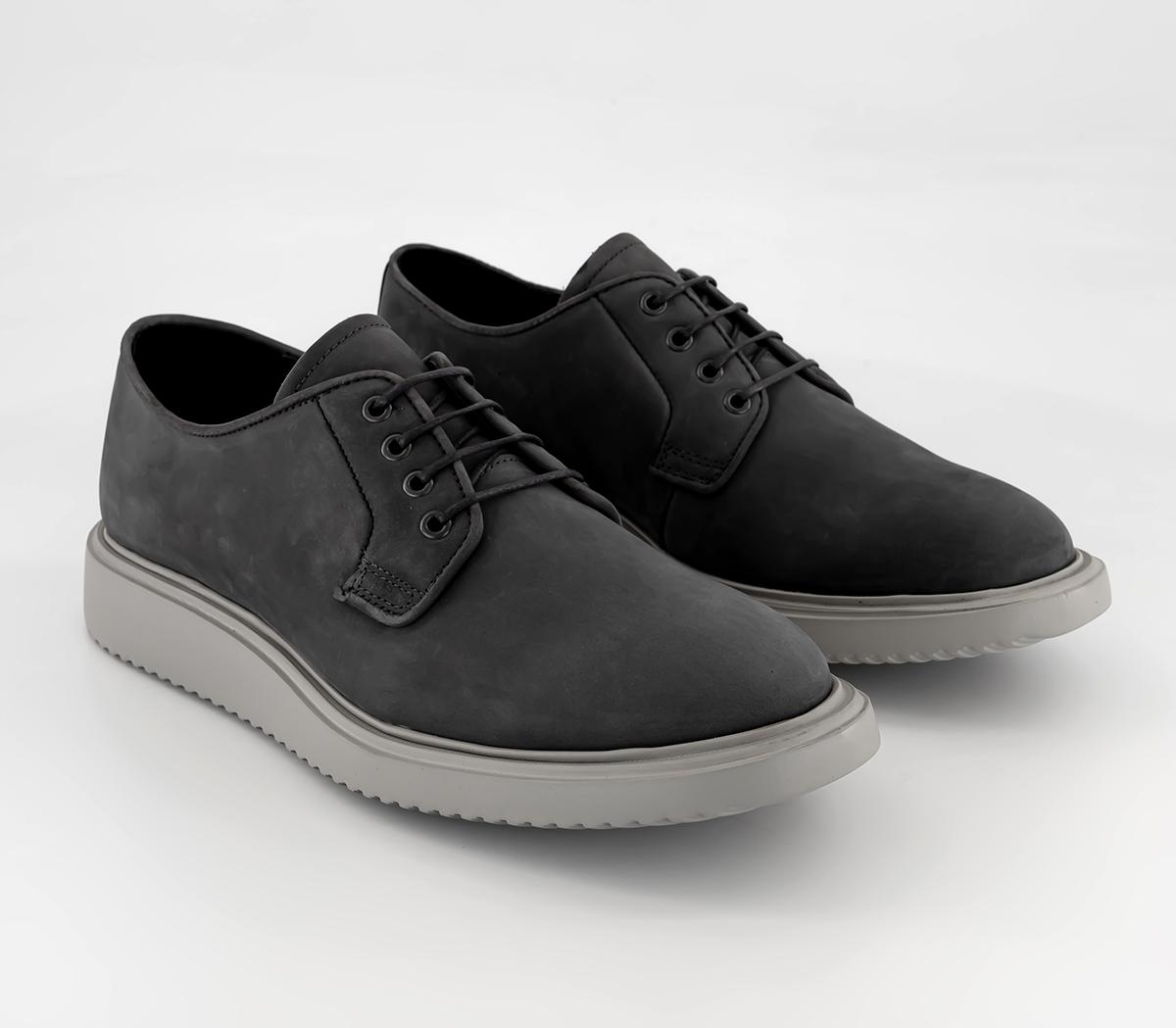 OFFICE Monty Gibson Wedge Formal Shoes Grey Nubuck - Men’s Smart Shoes