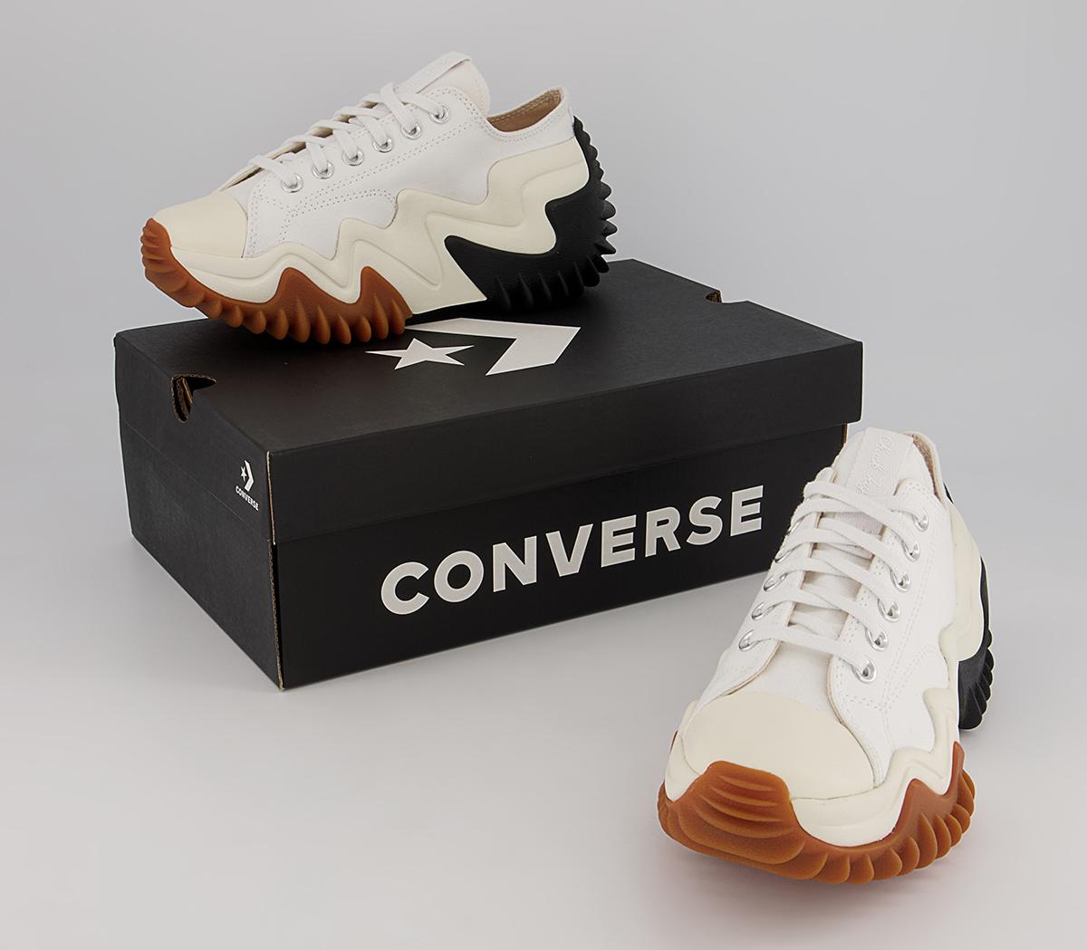 Converse Run Star Motion Ox Platform Trainers Converse Run Star Motion Ox Platform Trainers White Black Egret