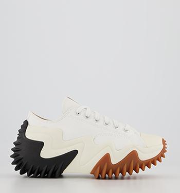 white platform trainers no laces