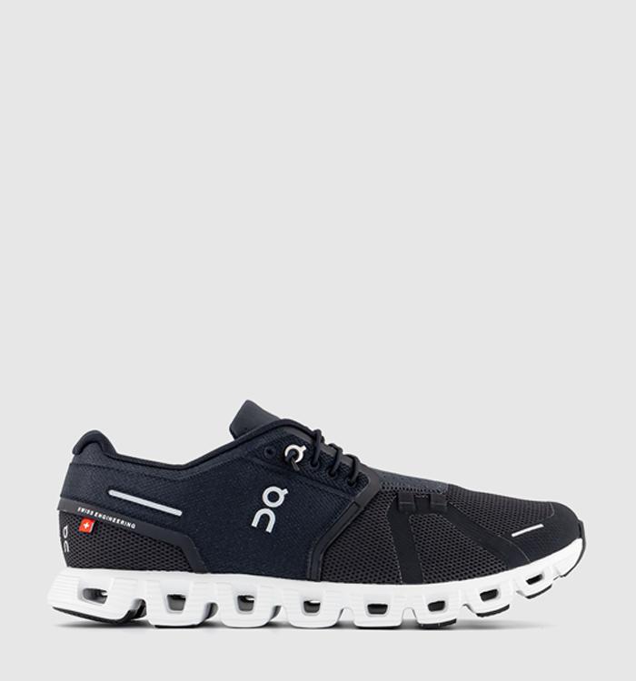 On Running Cloud 5 Trainers Black White