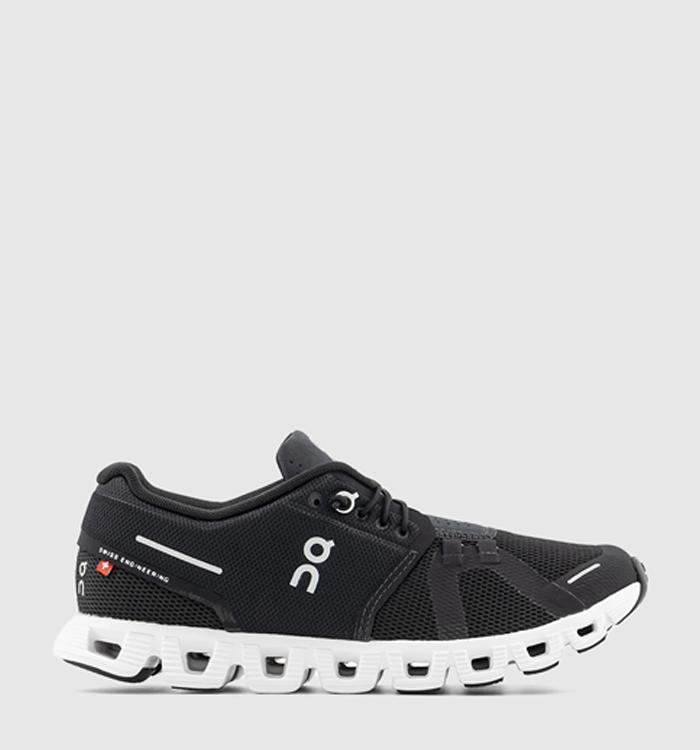 On Running Cloud 5 Trainers Black White F