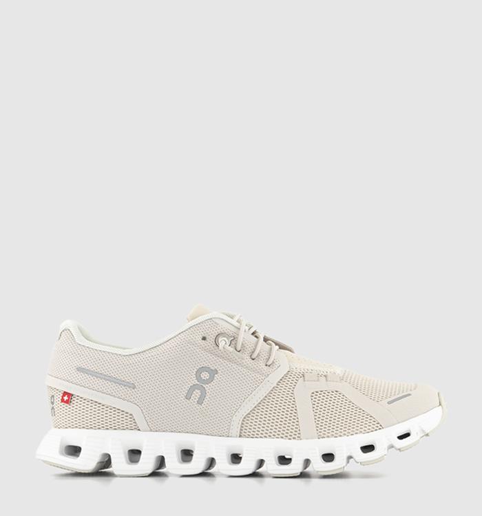 On Running Cloud 5 Trainers Pearl White F