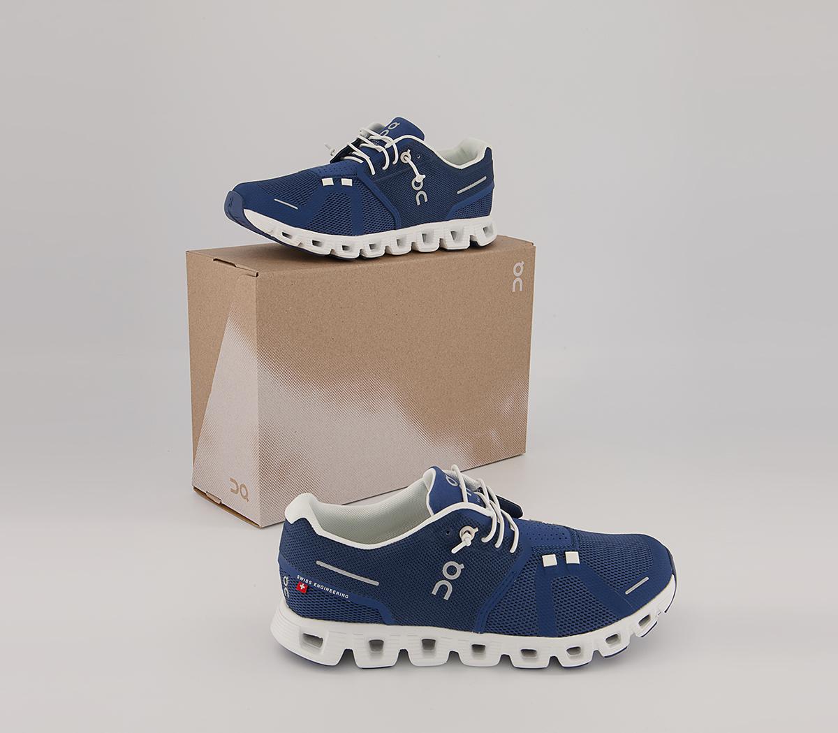 On Running Cloud 5 Trainers On Running Cloud 5 Trainers Denim White