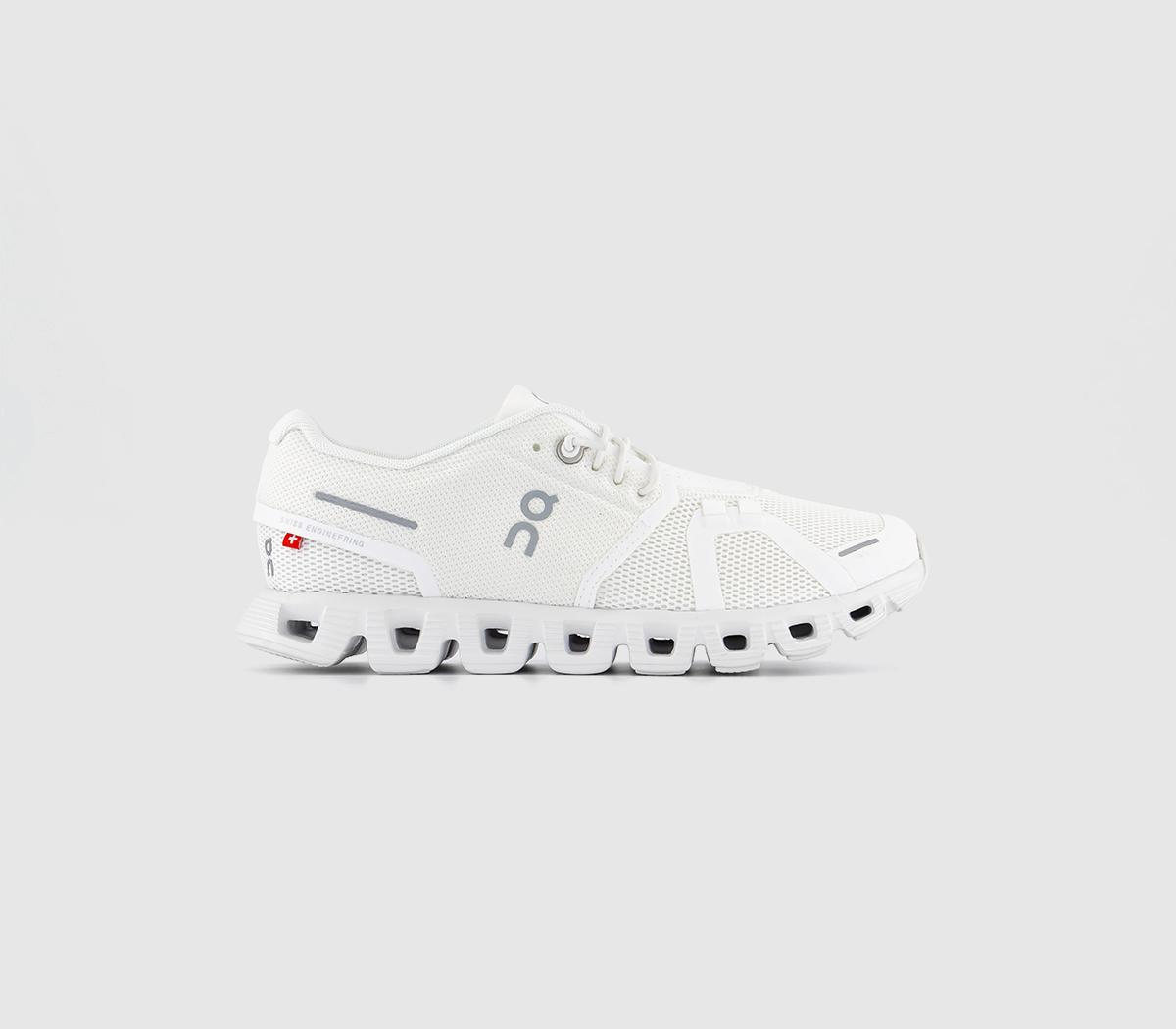 All white deals athletic sneakers womens