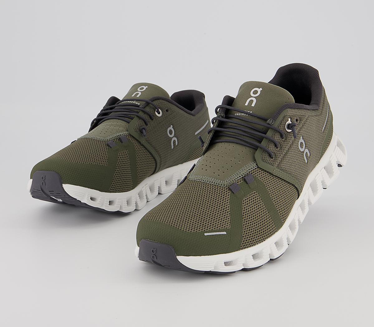 On Running Cloud 5 Trainers On Running Cloud 5 Trainers Olive White
