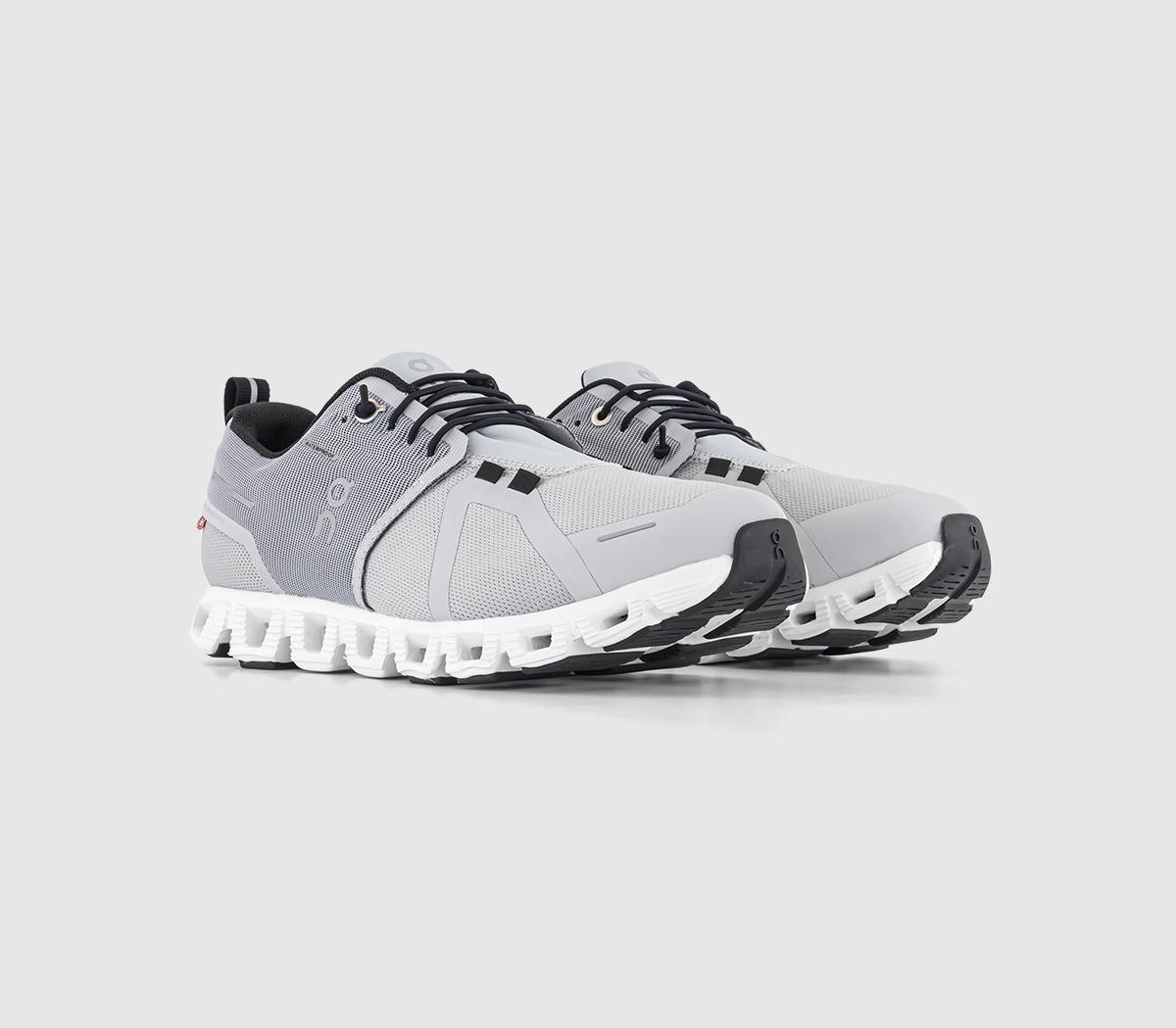 On Running Womens Cloud 5 Waterproof Trainers Glacier White F, 7