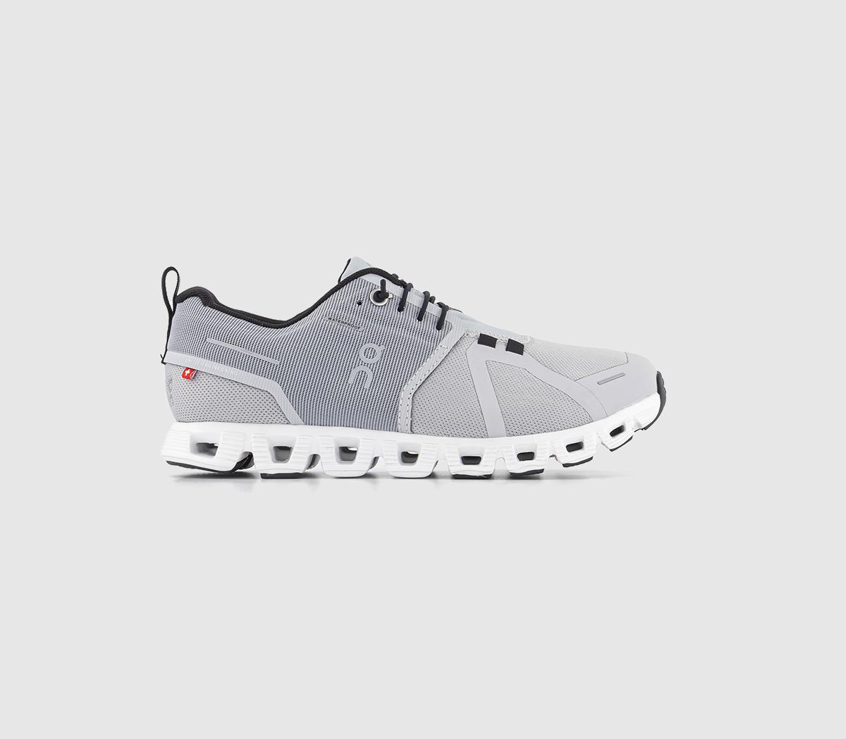 On Running Womens Cloud 5 Waterproof Trainers Glacier White F