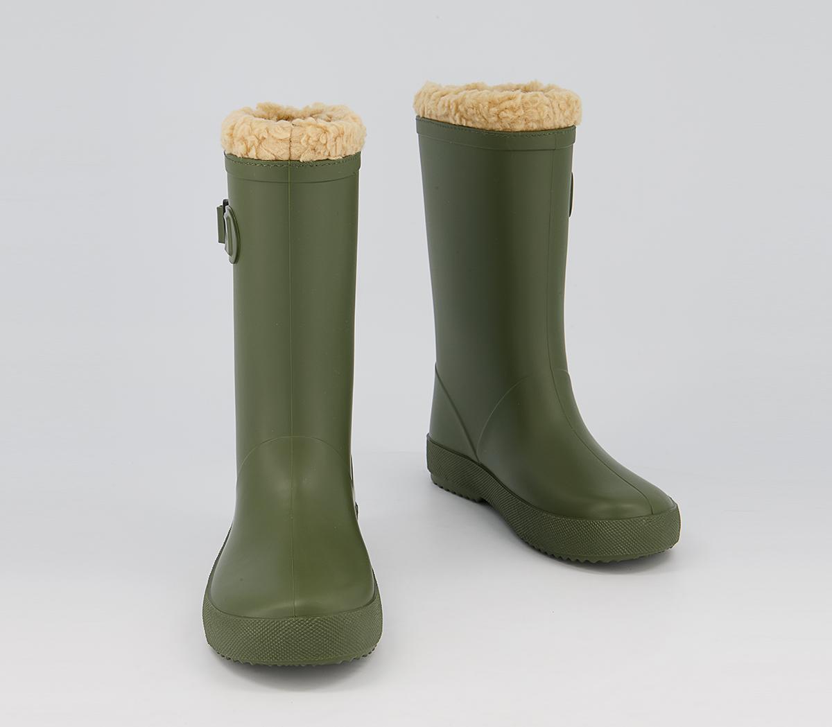 Igor Splash Shearling Lined Welly Boots Igor Splash Shearling Lined Welly Boots Khaki
