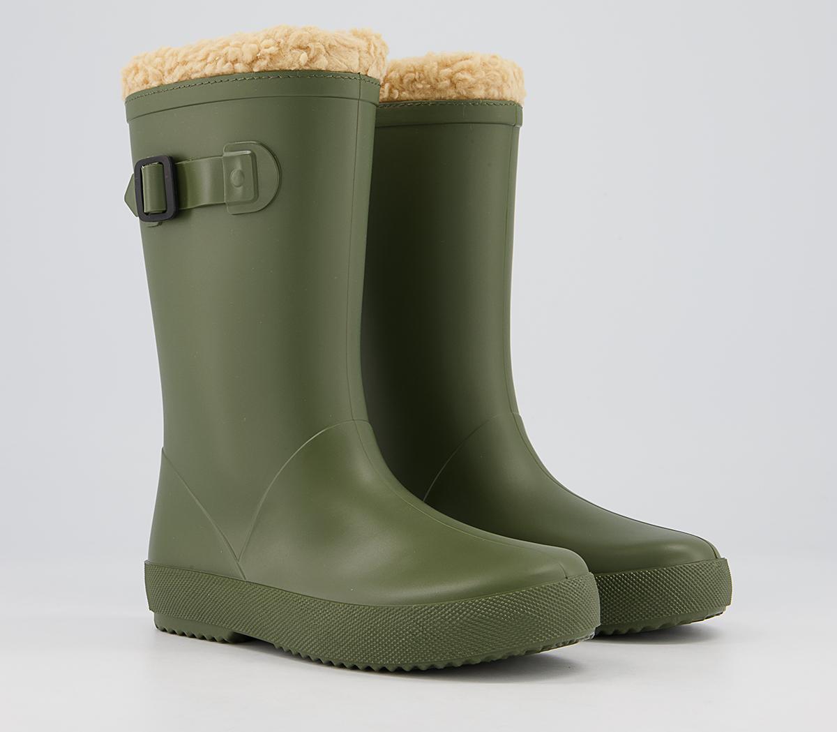 Igor Splash Shearling Lined Welly Boots Igor Splash Shearling Lined Welly Boots Khaki