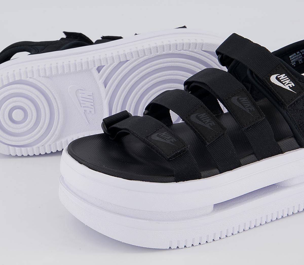 black and white nike sandals womens