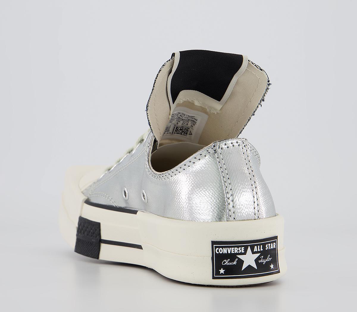 Rick Owens Turbodrk Ox Trainers Rick Owens Turbodrk Ox Trainers Rick Owens X Converse Silver White