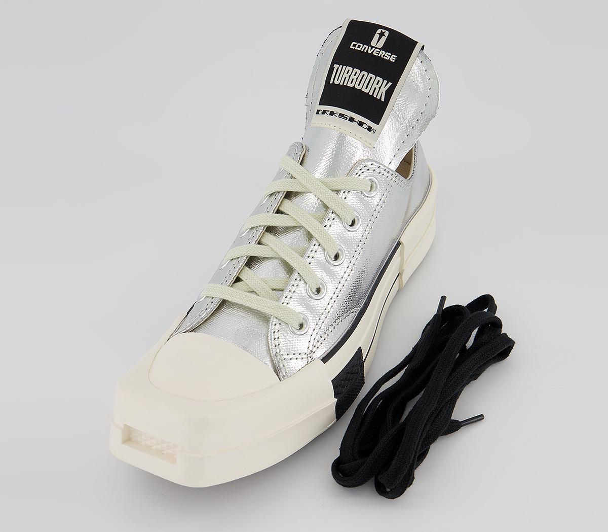 Rick Owens Turbodrk Ox Trainers Rick Owens Turbodrk Ox Trainers Rick Owens X Converse Silver White