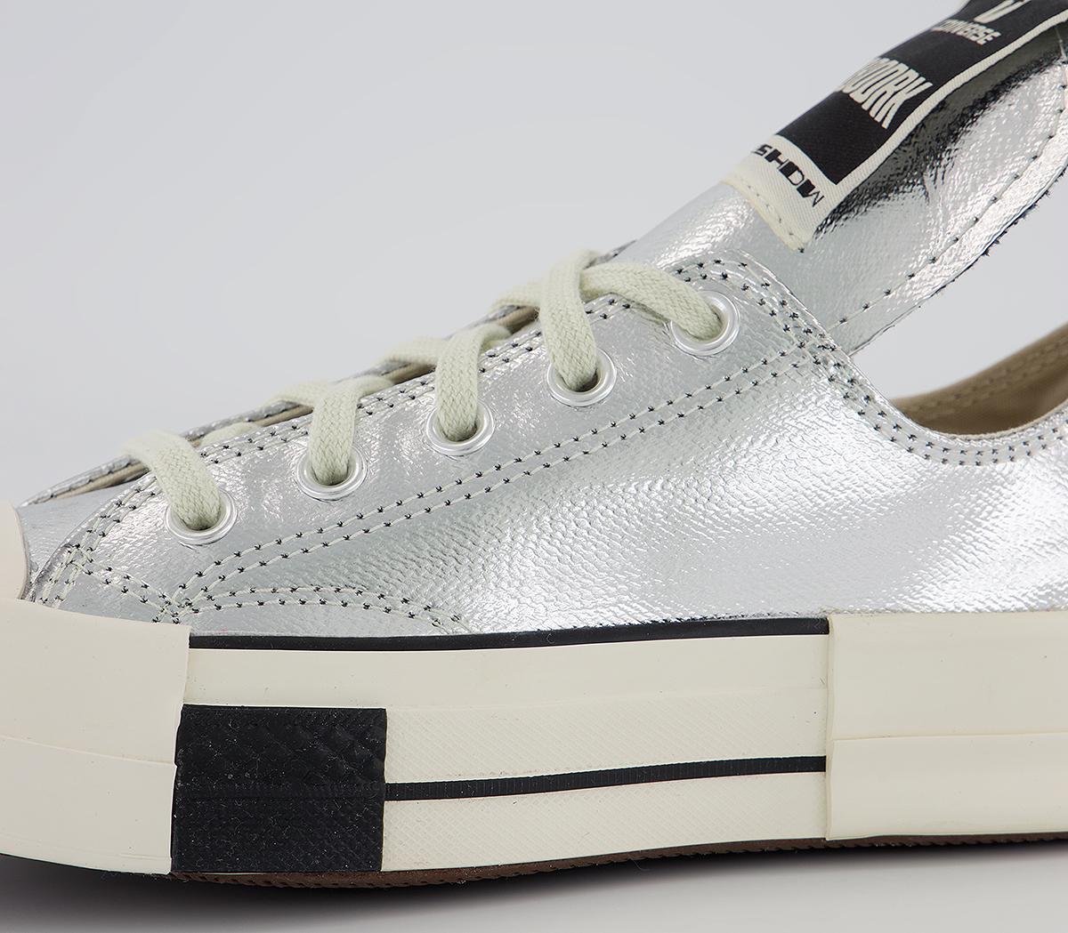 Rick Owens Turbodrk Ox Trainers Rick Owens Turbodrk Ox Trainers Rick Owens X Converse Silver White