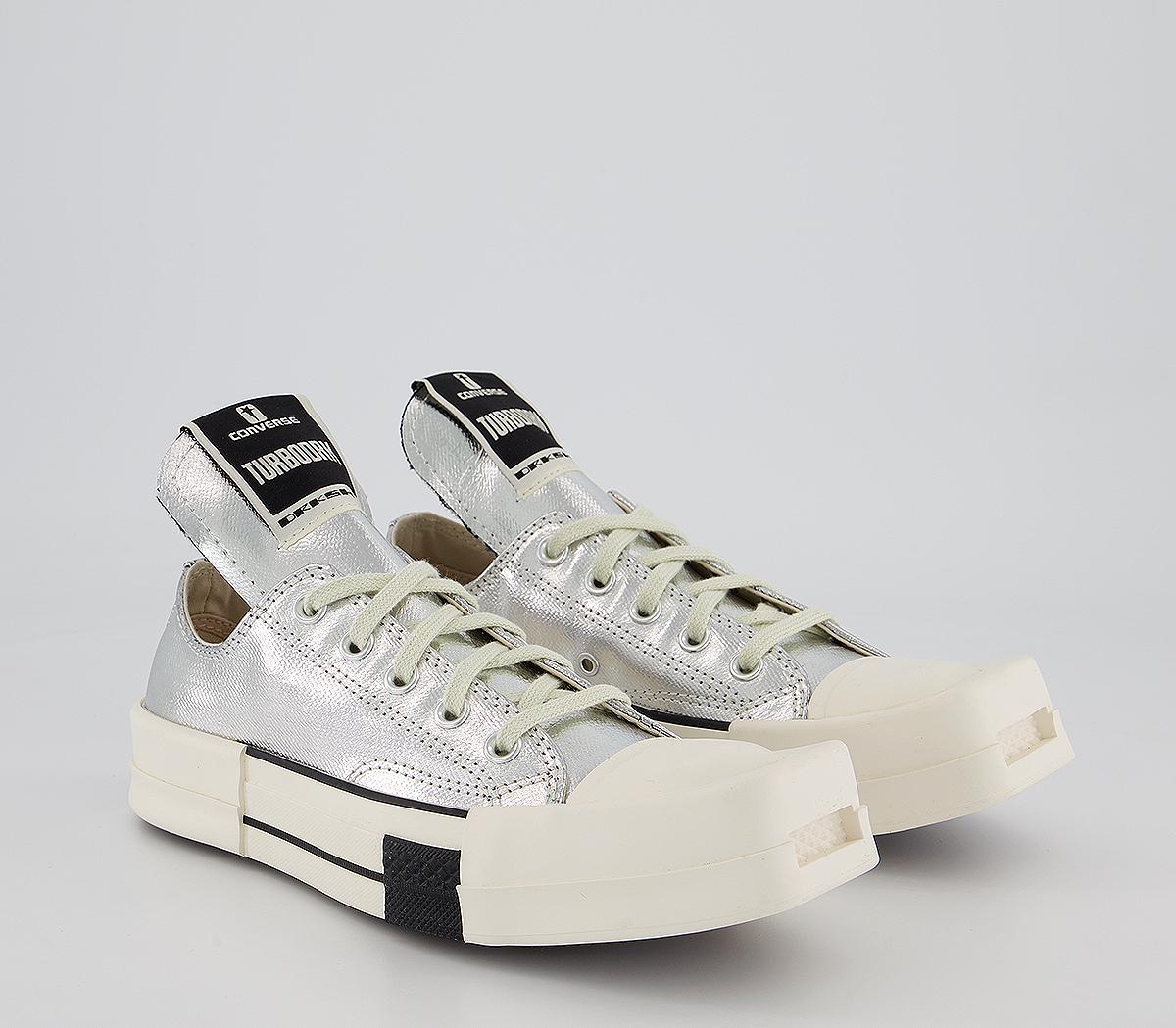 Rick Owens Turbodrk Ox Trainers Rick Owens Turbodrk Ox Trainers Rick Owens X Converse Silver White