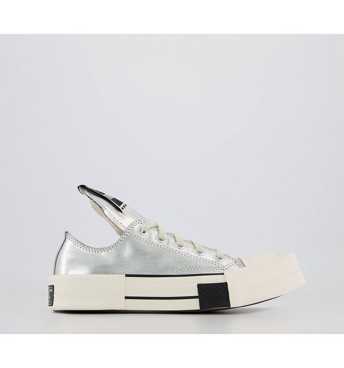 Rick Owens Turbodrk Ox Trainers Rick Owens X Converse Silver White, 10