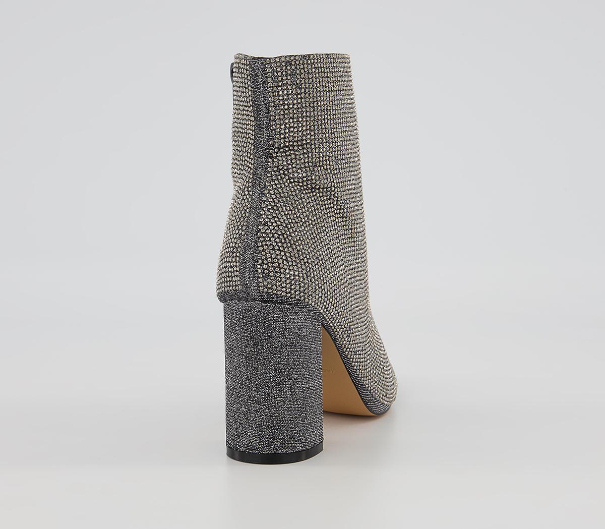 Office Alessa Embellished Block Heel Ankle Boots Office Alessa Embellished Block Heel Ankle Boots Pewter