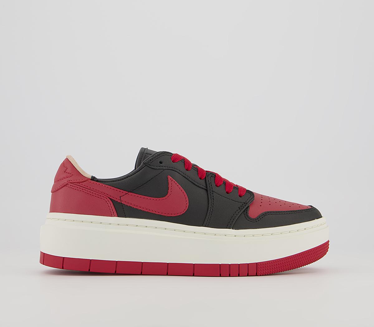 Womens black and hot sale red trainers