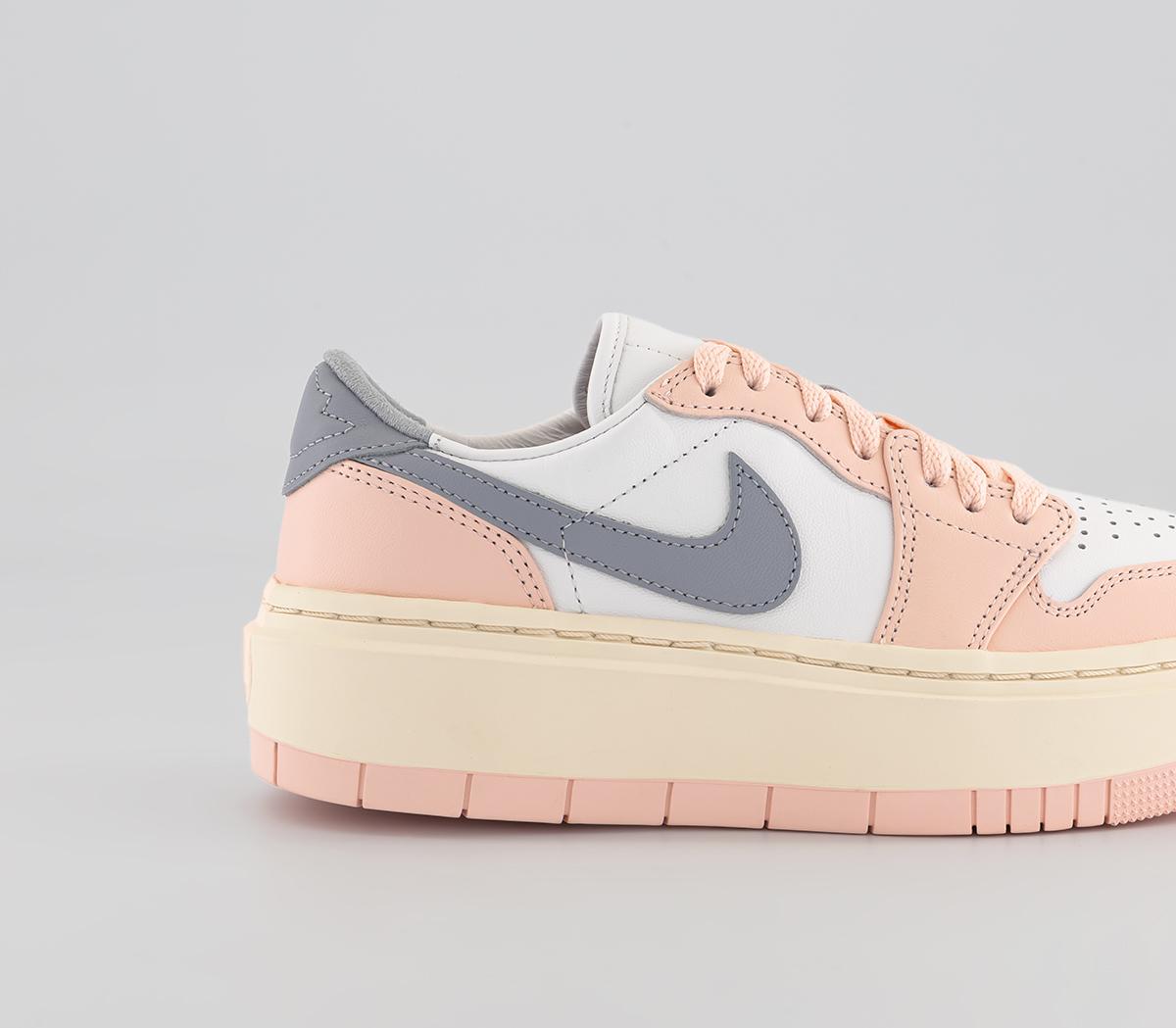 JordanAir Jordan 1 Elevate Low TrainersAtmosphere Lt Steel Grey White Guava Ice
