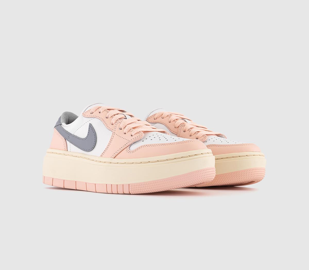 JordanAir Jordan 1 Elevate Low TrainersAtmosphere Lt Steel Grey White Guava Ice