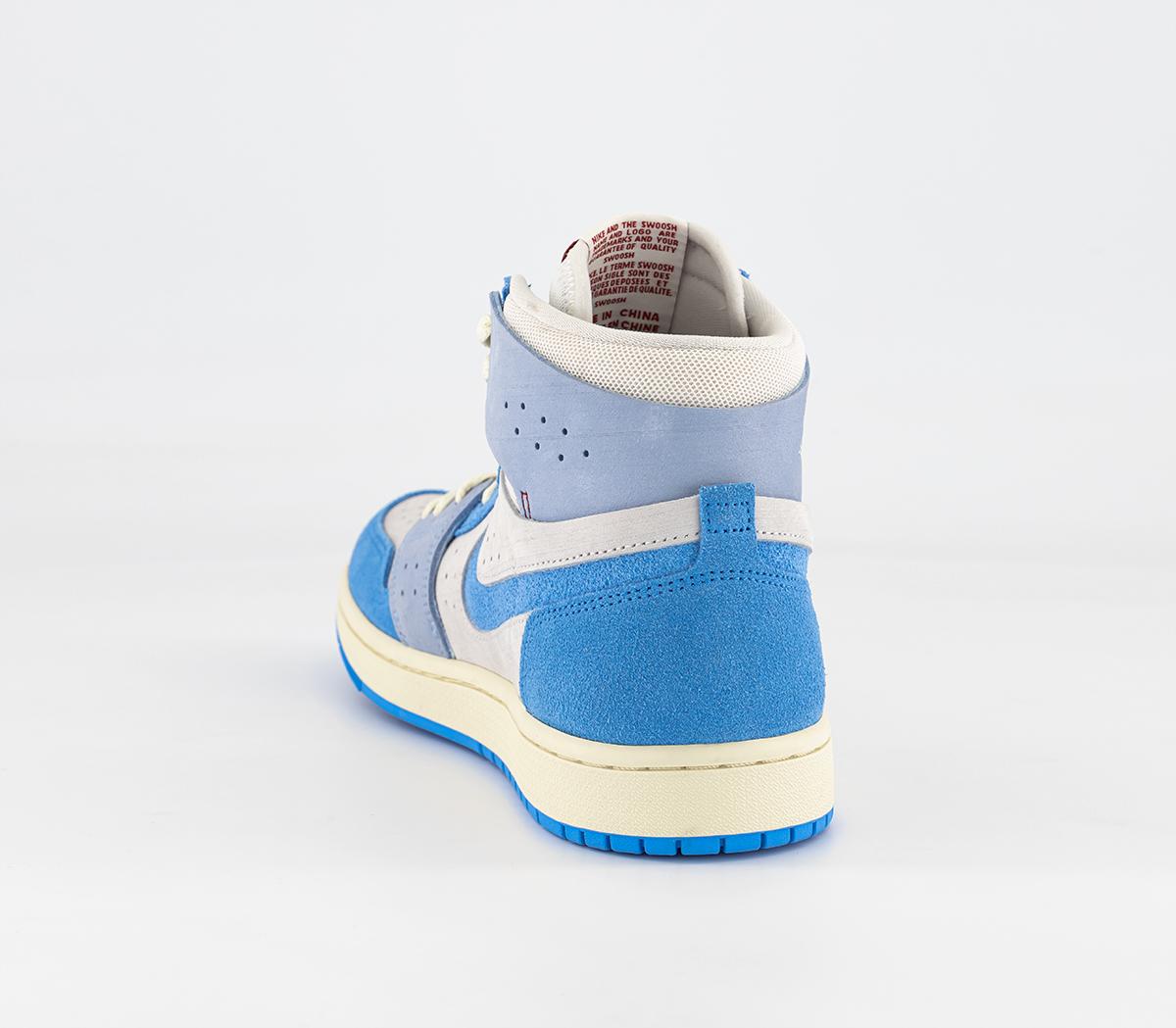 JordanAir Jordan 1 Zoom Comfort TrainersPhantom University Blue Ice Blue Gym Red Muslin Co