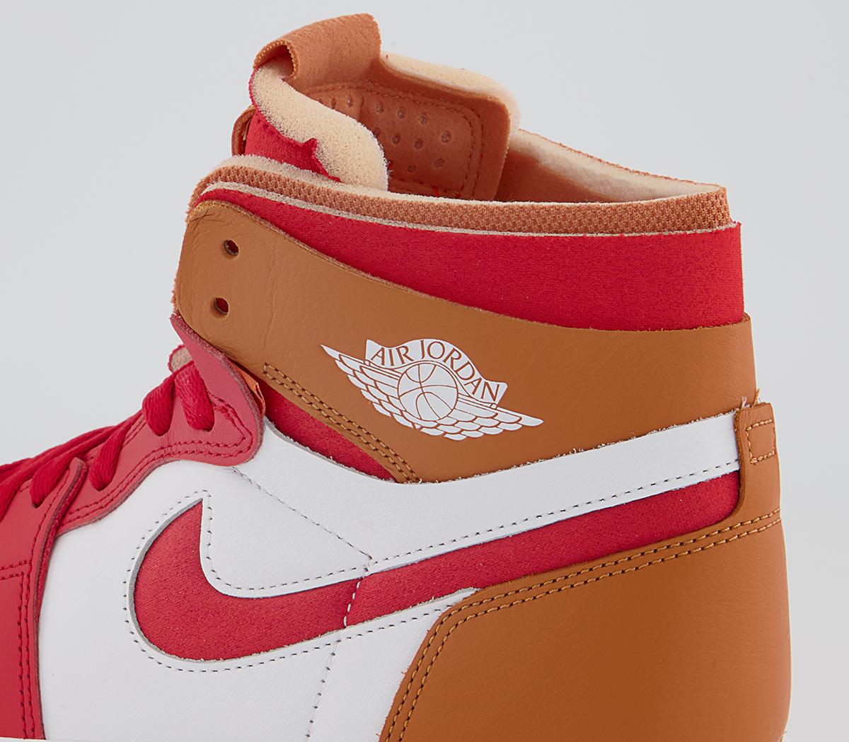Jordan Air Jordan 1 Zoom Comfort Trainers Fire Red Fire Red Hot Curry ...