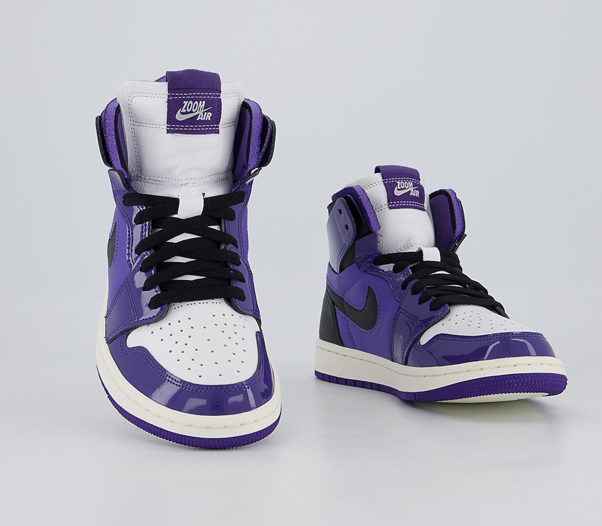 air jordan 1 zoom black court purple