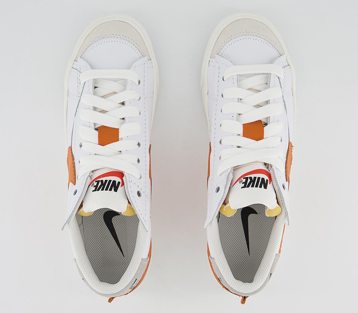 Nike Blazer Low Jumbo Trainers Nike Blazer Low Jumbo Trainers White Alpha Orange Grey Fog Sail