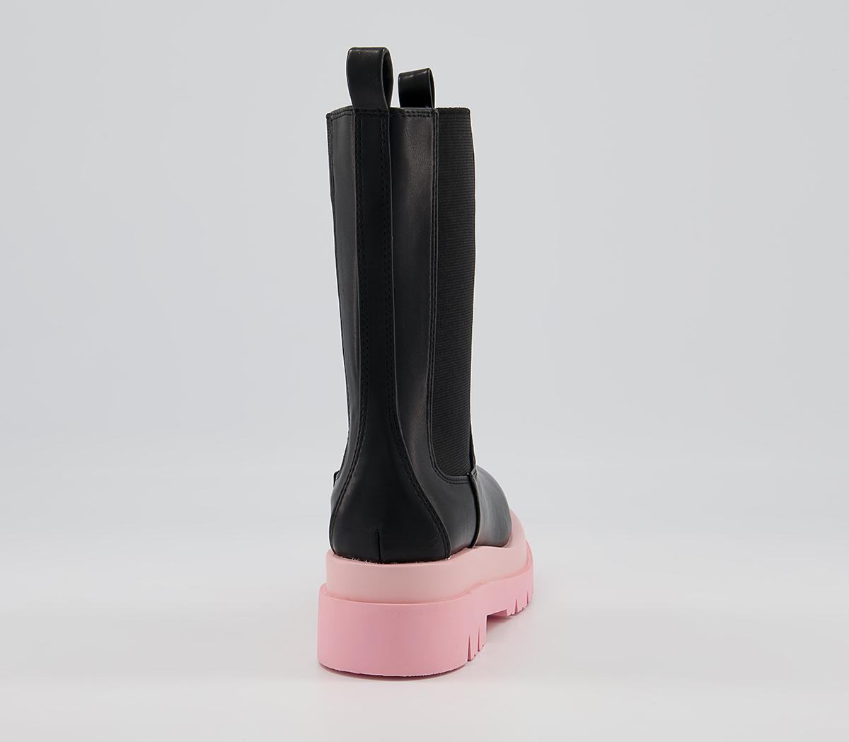 Raid Neville High Chelsea Boots Raid Neville High Chelsea Boots Black Pink