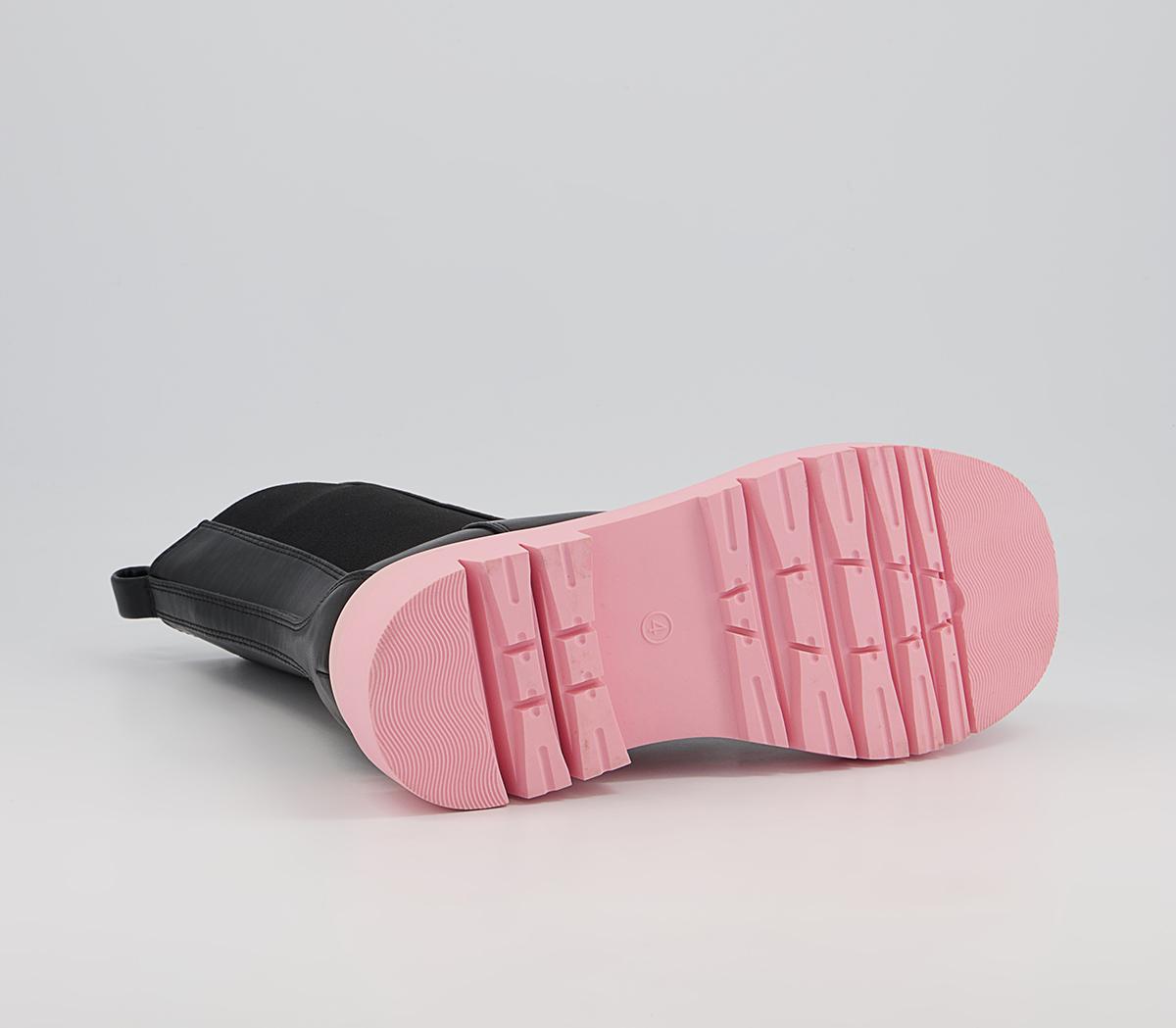 Raid Neville High Chelsea Boots Raid Neville High Chelsea Boots Black Pink