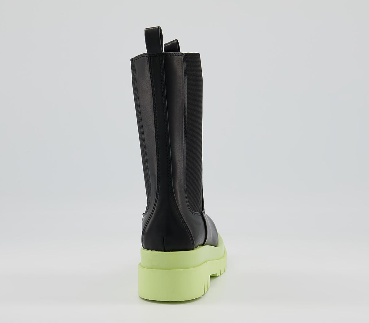 Raid Neville High Chelsea Boots Raid Neville High Chelsea Boots Black Green