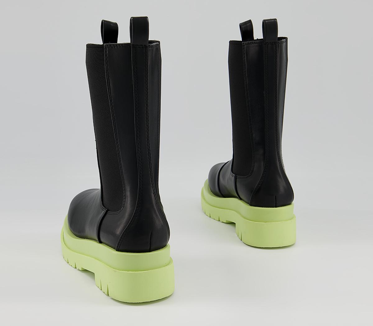 Raid Neville High Chelsea Boots Raid Neville High Chelsea Boots Black Green