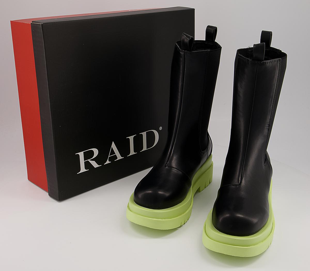 Raid Neville High Chelsea Boots Raid Neville High Chelsea Boots Black Green