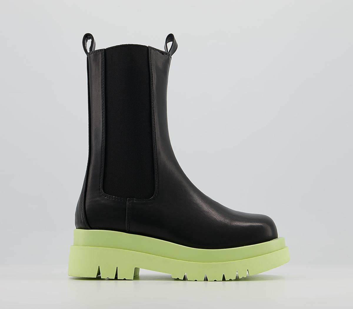Raid Neville High Chelsea Boots Raid Neville High Chelsea Boots Black Green