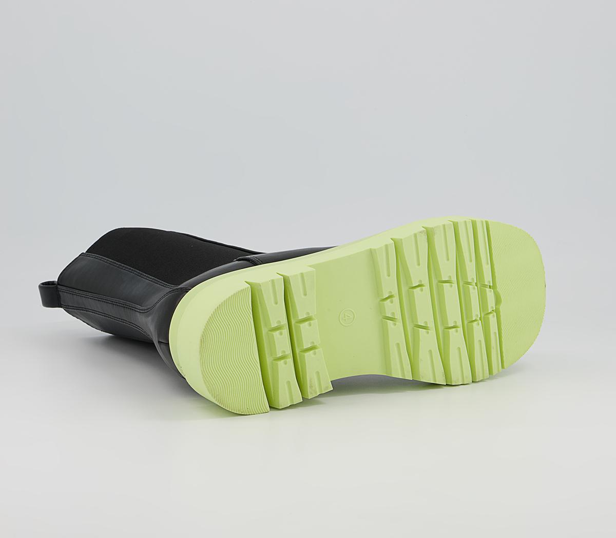 Raid Neville High Chelsea Boots Raid Neville High Chelsea Boots Black Green