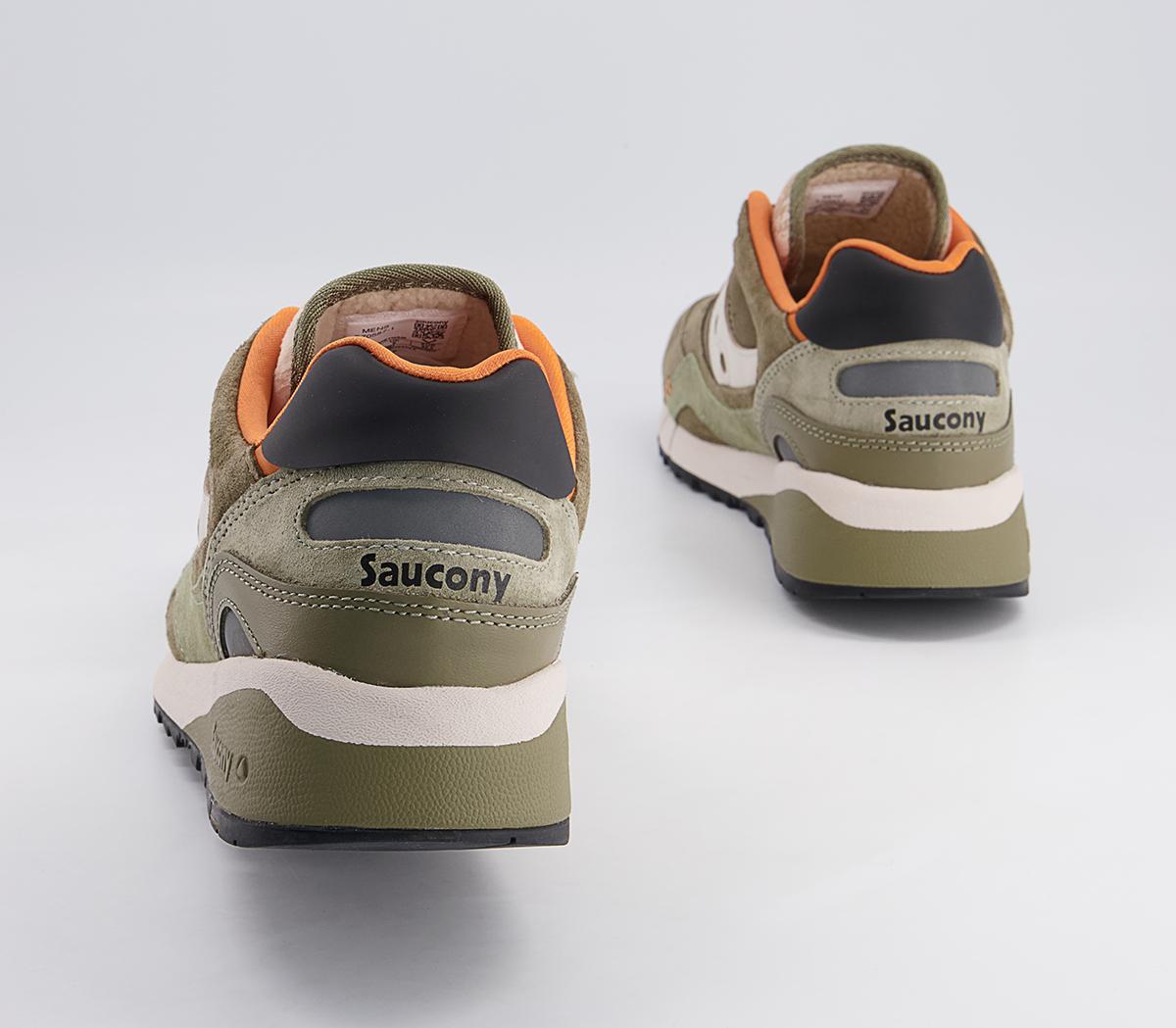 Saucony Saucony Shadow 6000 Trainers Saucony Saucony Shadow 6000 Trainers Olive Orange