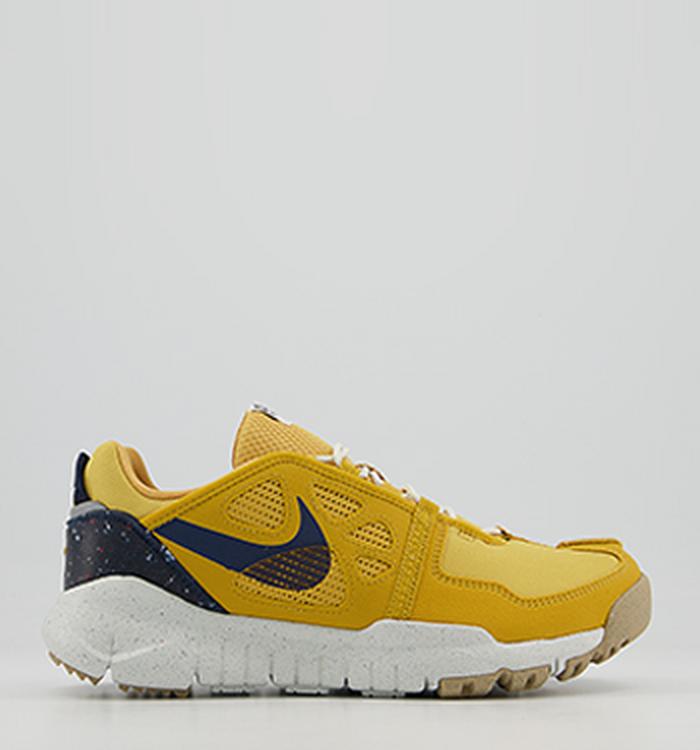 Nike Free Remastered Trainers Sanded Gold Midnight Navy Goldtone